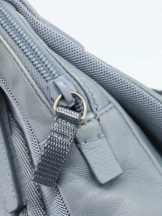 PRADA Backpack Leather Light Blue Silver Auth BA12406A main image 12